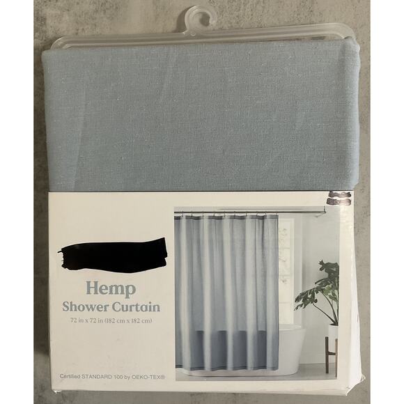 Nestwell Other - Nestwell 72x72 Solid Hemp Blend Shower Curtain Quiet Shade Gray Bathroom Decor